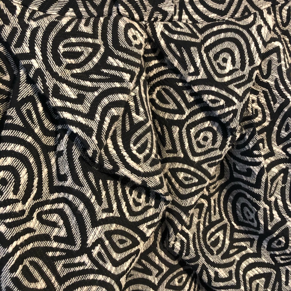 Eva Franco black white ruffled bubble skirt size 0 - Picture 2 of 8